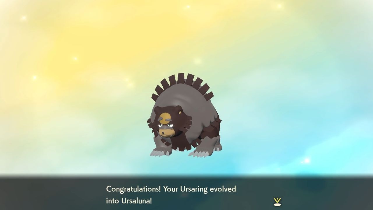 PLA-Evolve-Ursaring-into-Ursaluna-using-Peat-Block